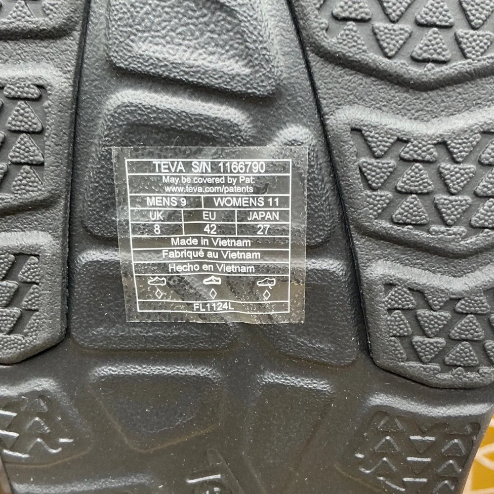 Teva Mens Apretrail Slide Black Ultra Comf Recovery Sandals 1166790 Size 9